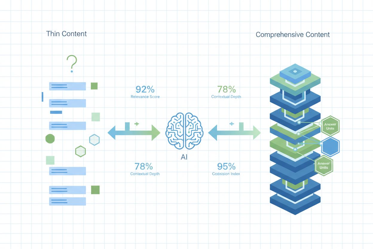 AI content depth analysis visualization