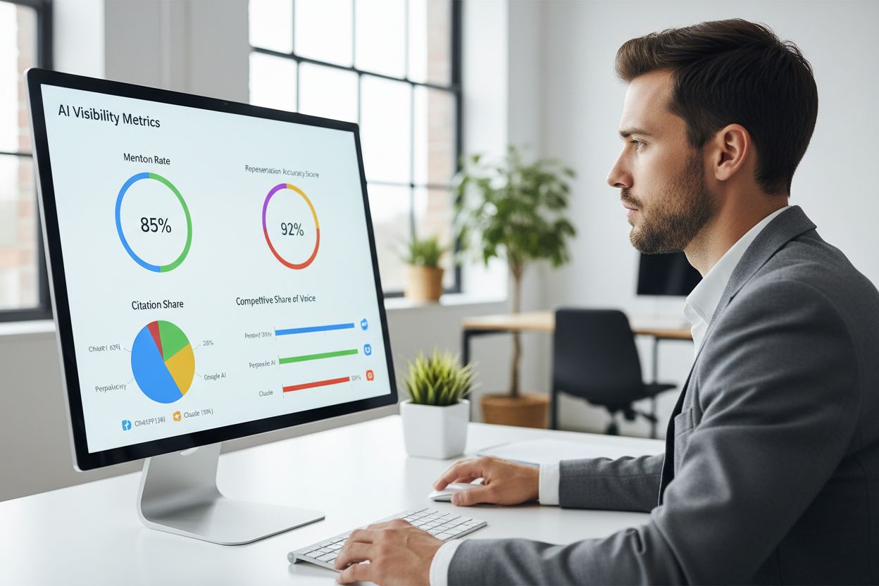 AI Visibility KPIs Dashboard showing metrics and analytics