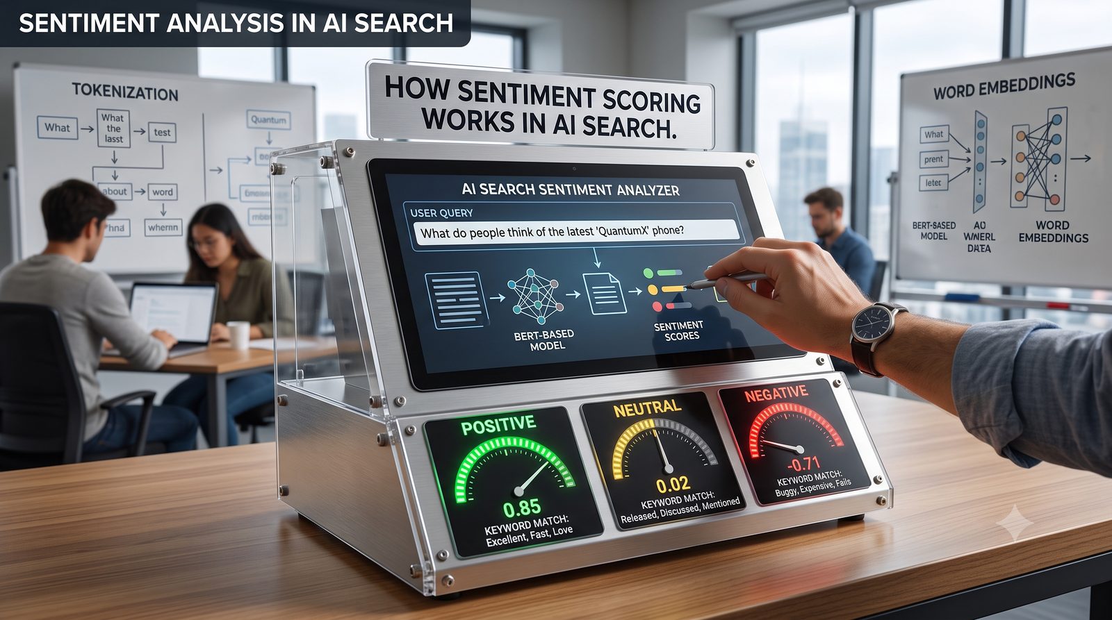 Sådan fungerer sentiment-scoring i AI-søgning
