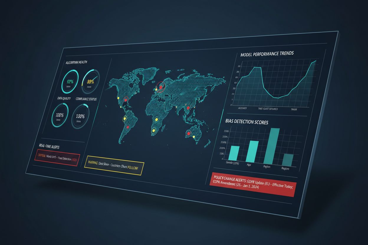 AI Platform Risk Assessment Dashboard showing monitoring metrics and risk indicators