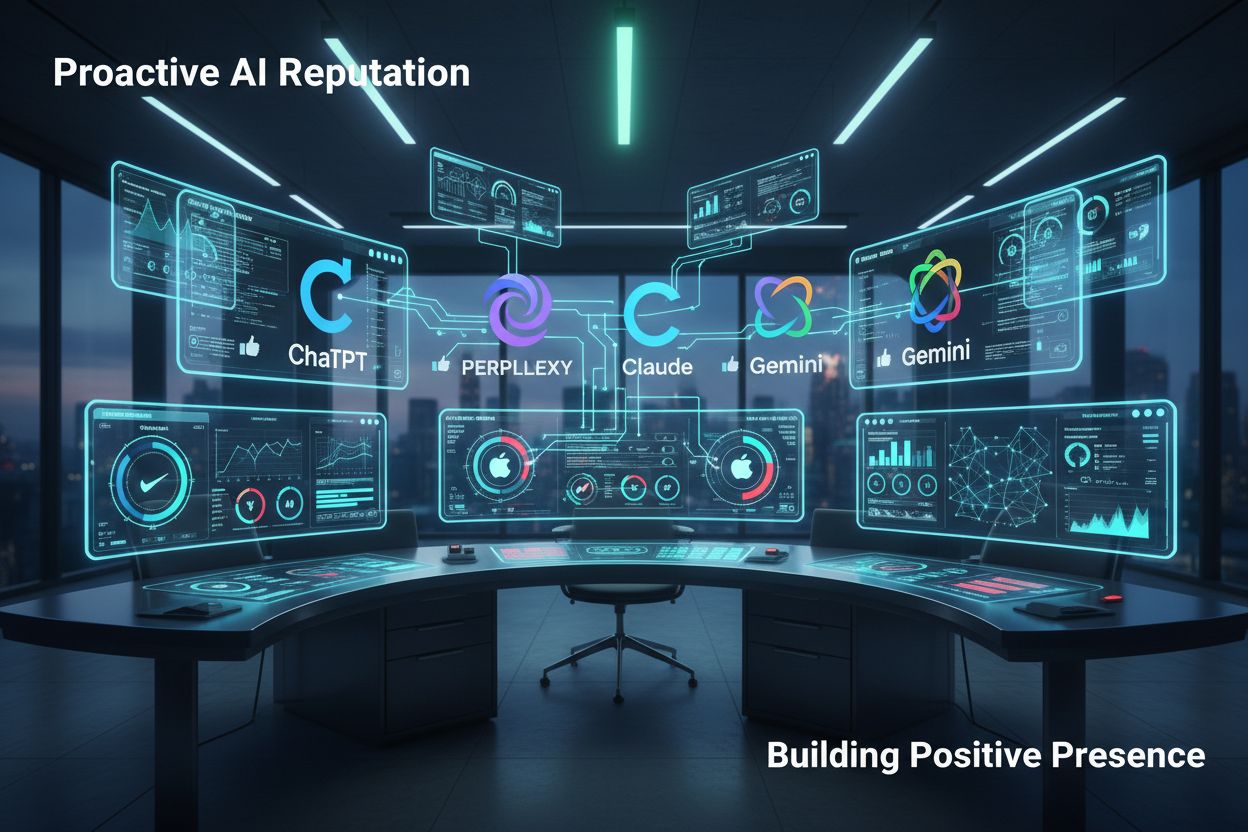 AI systems analyzing brand reputation data from multiple sources