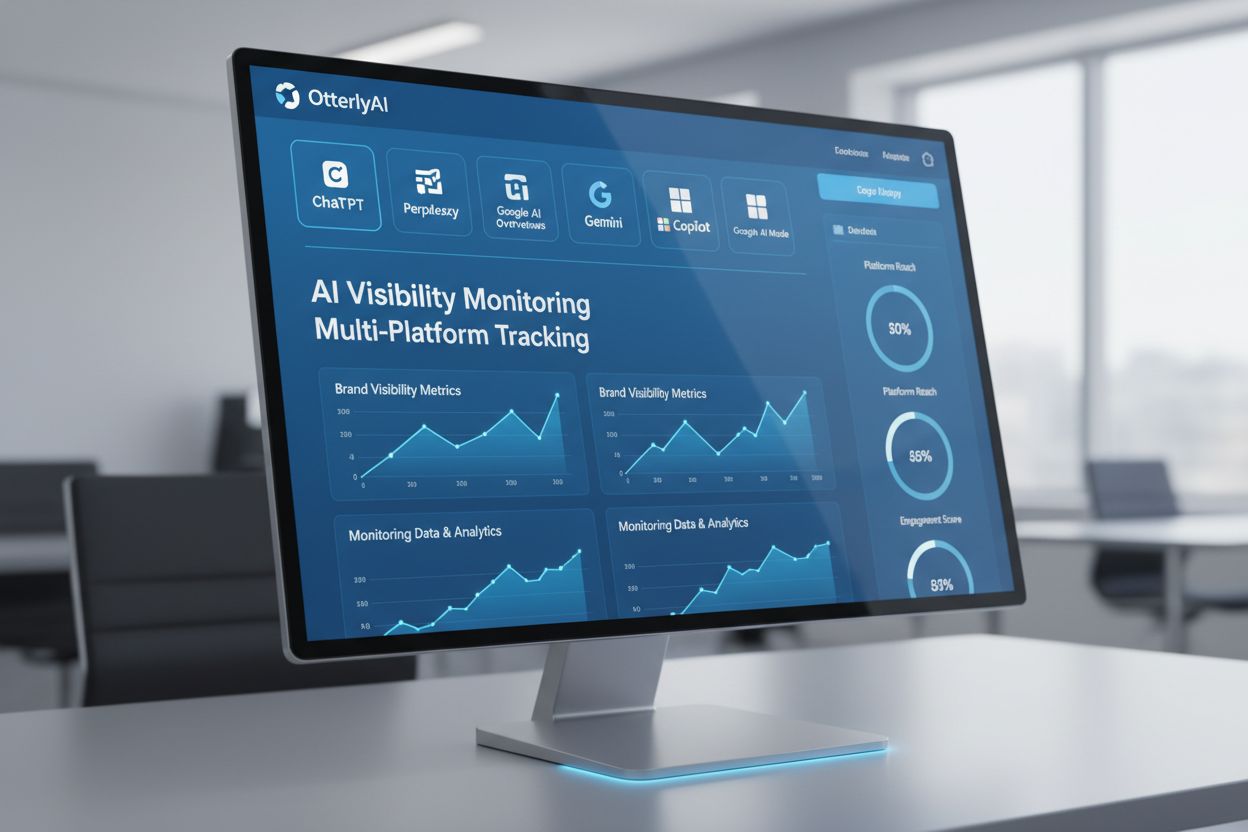 OtterlyAI Dashboard Interface showing AI platform monitoring