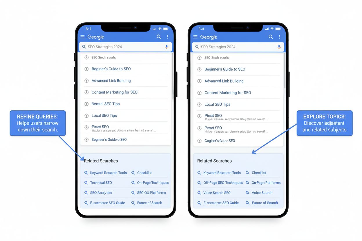 Related Searches: Definition, SERP Feature Appearance, and SEO Impact