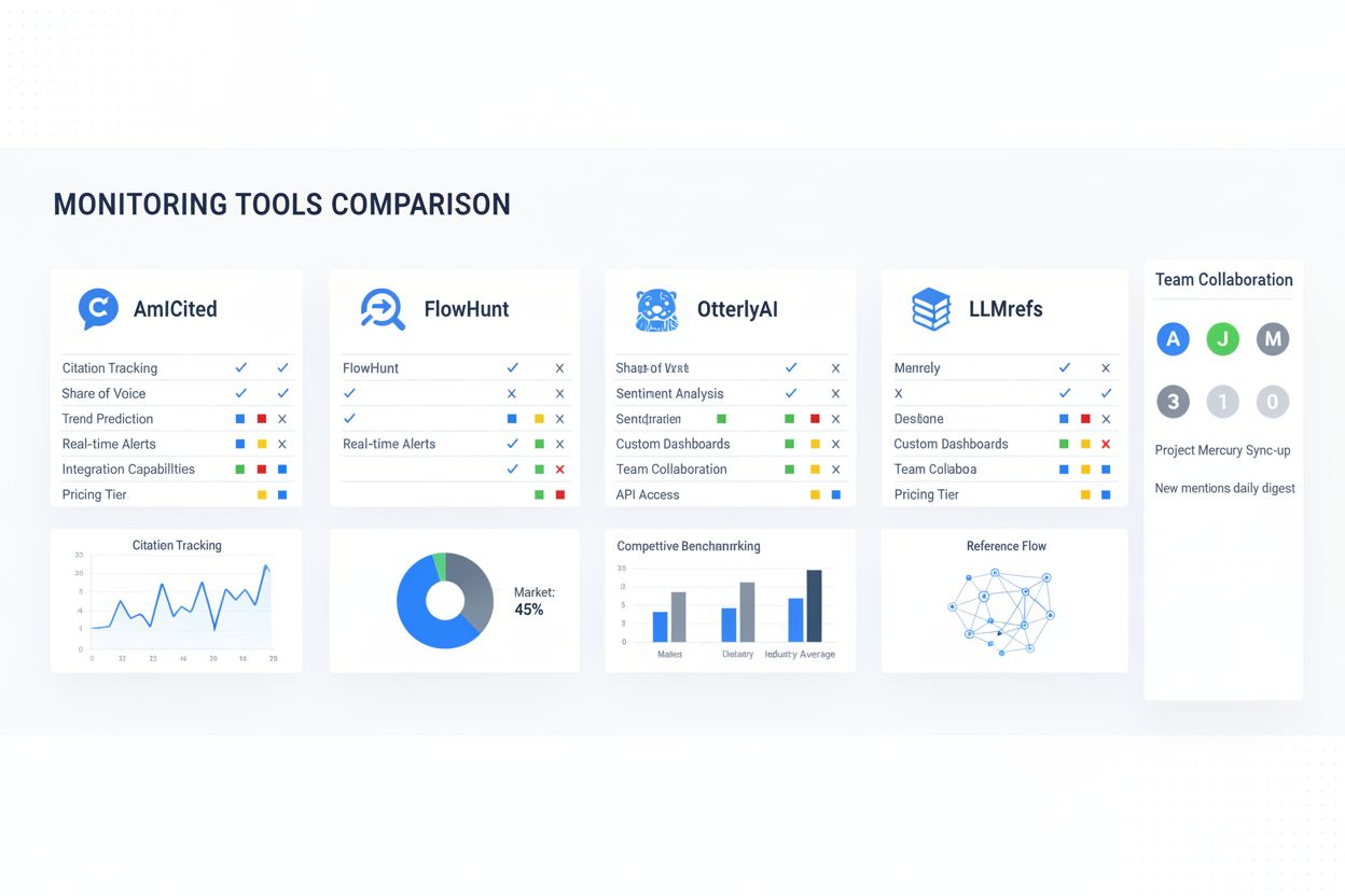 Monitoring Tools Comparison Interface