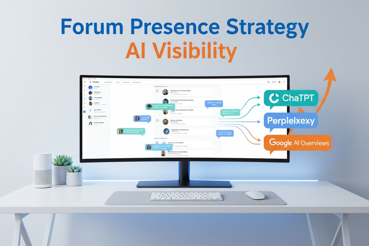Forum presence strategy showing AI systems indexing forum discussions