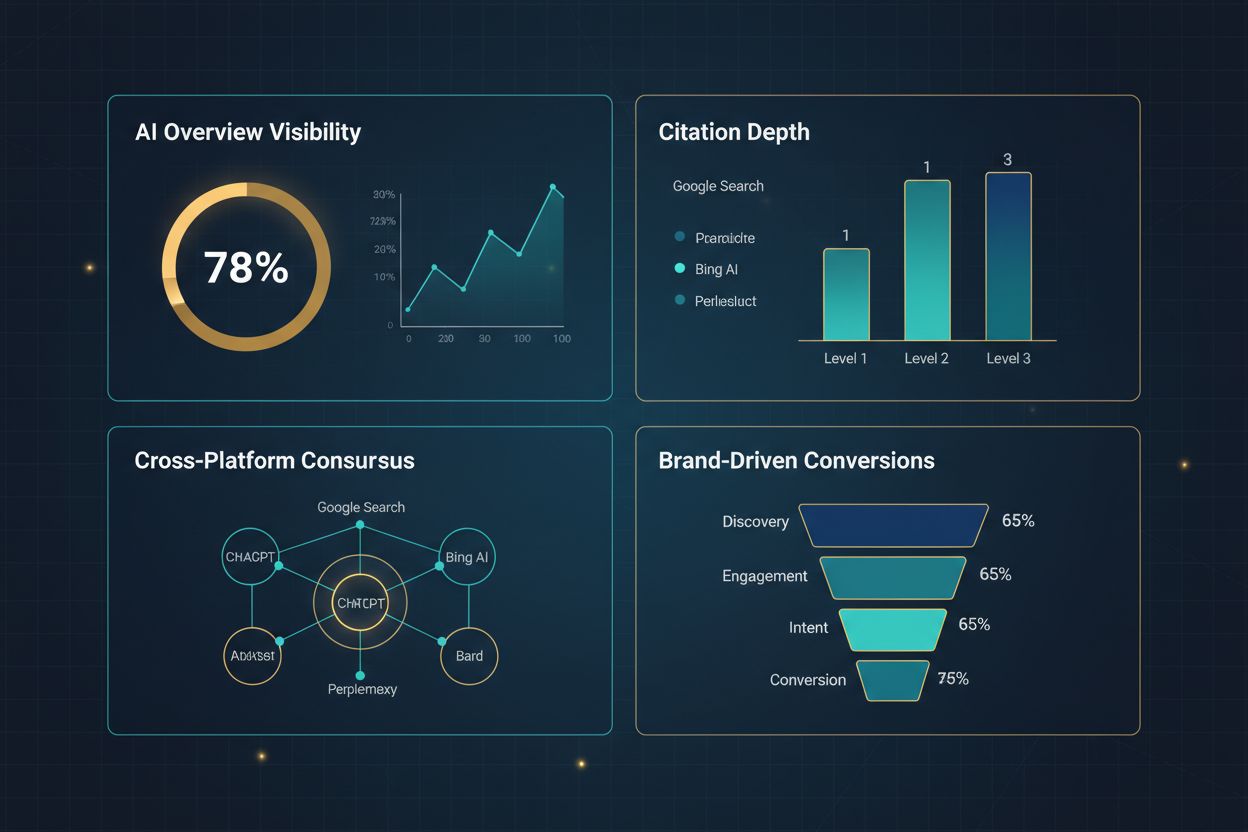 Analytics dashboard showing AI Visibility Moat metrics and performance indicators