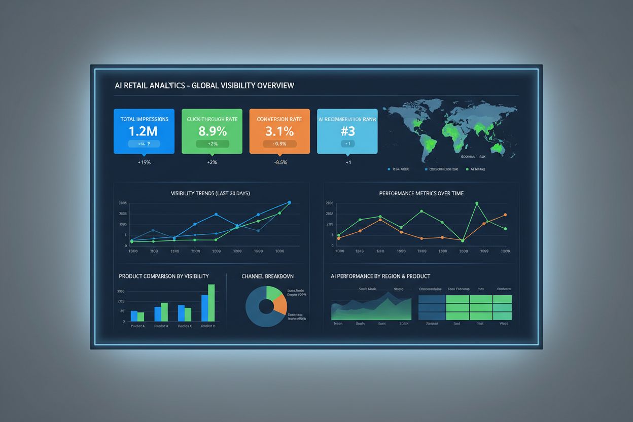 AI visibility monitoring dashboard showing analytics and performance metrics