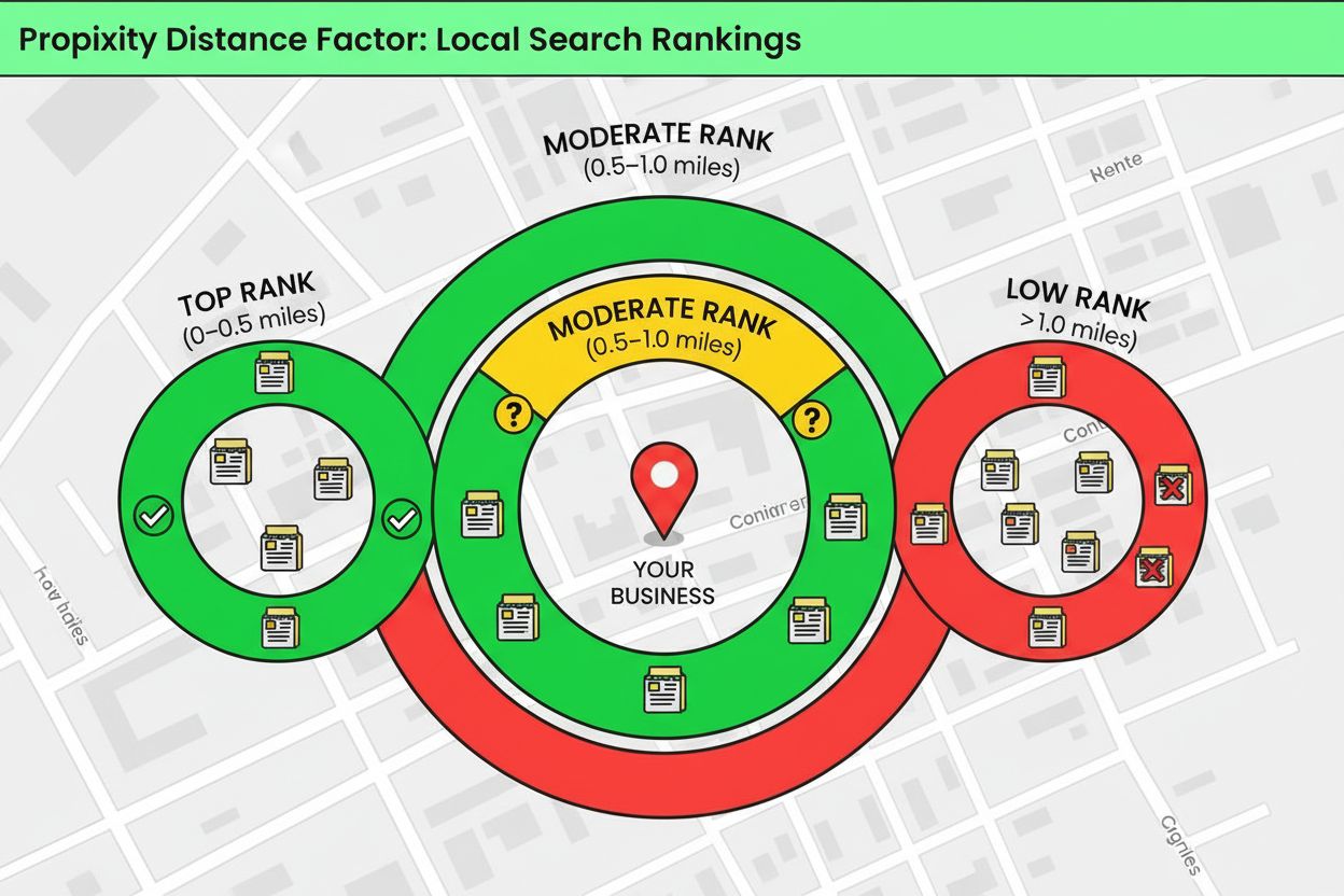 Proximity: Distance Factor in Local Search Rankings