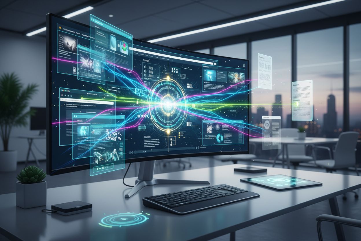 AI research assistant analyzing multiple sources