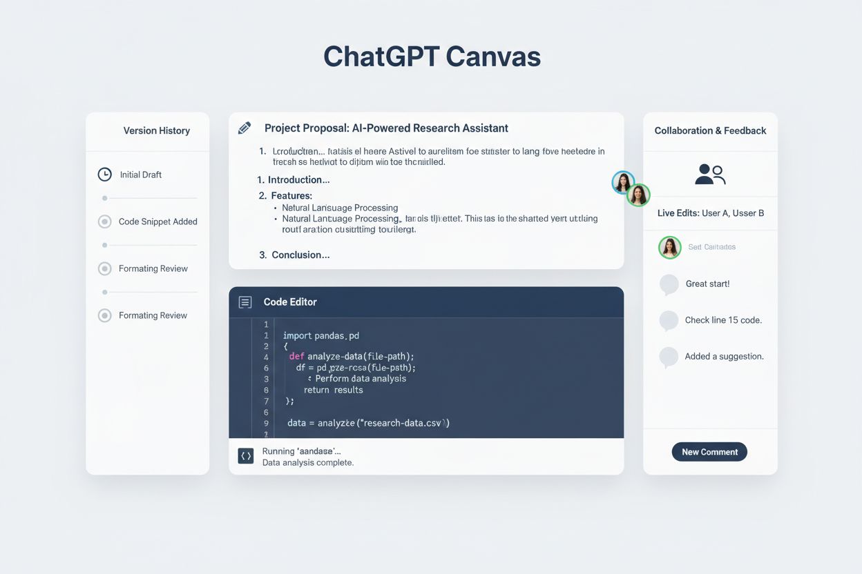 ChatGPT Canvas: Kolaboratívna pracovná plocha s AI na písanie a kódovanie