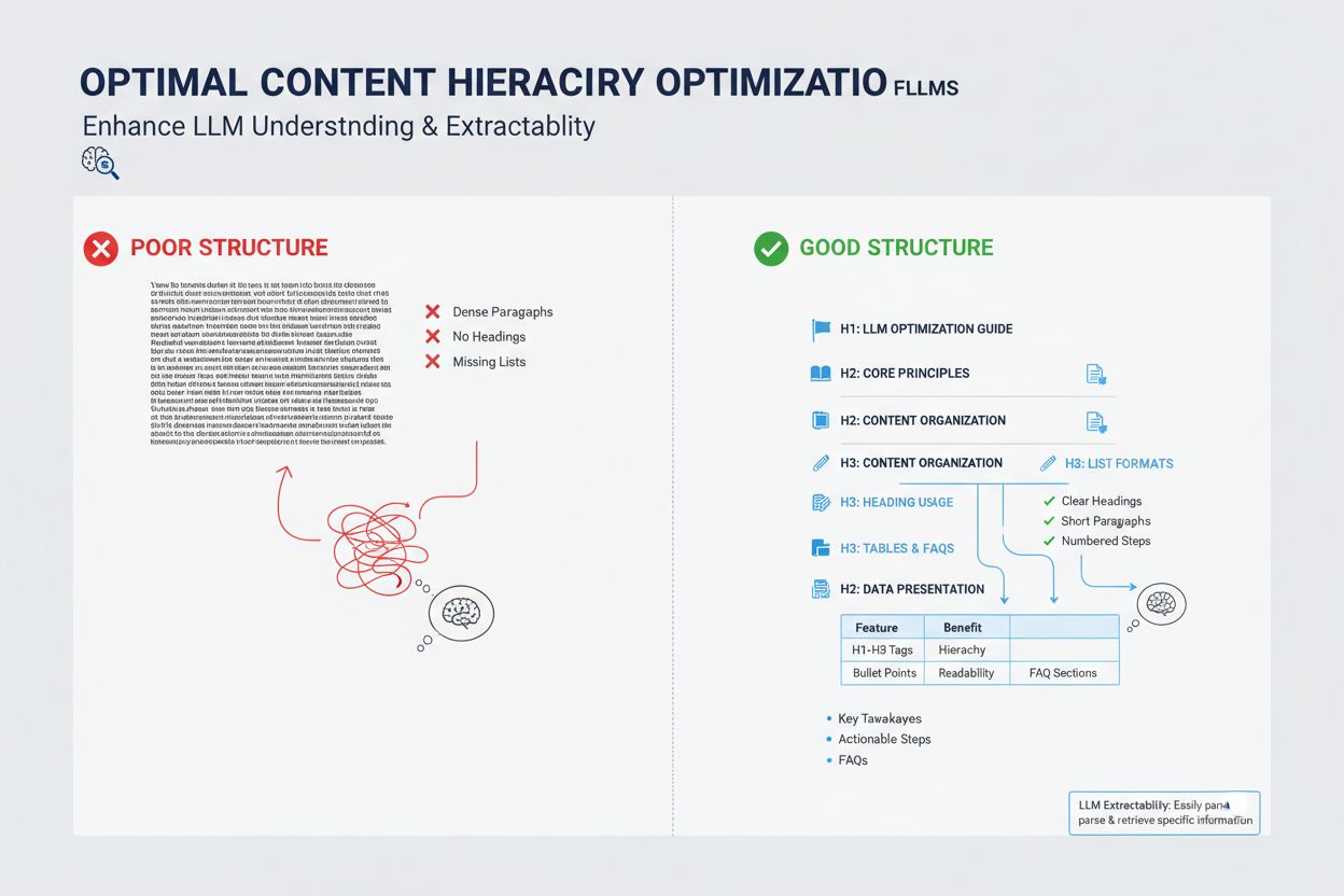 Content structure optimization for LLM visibility