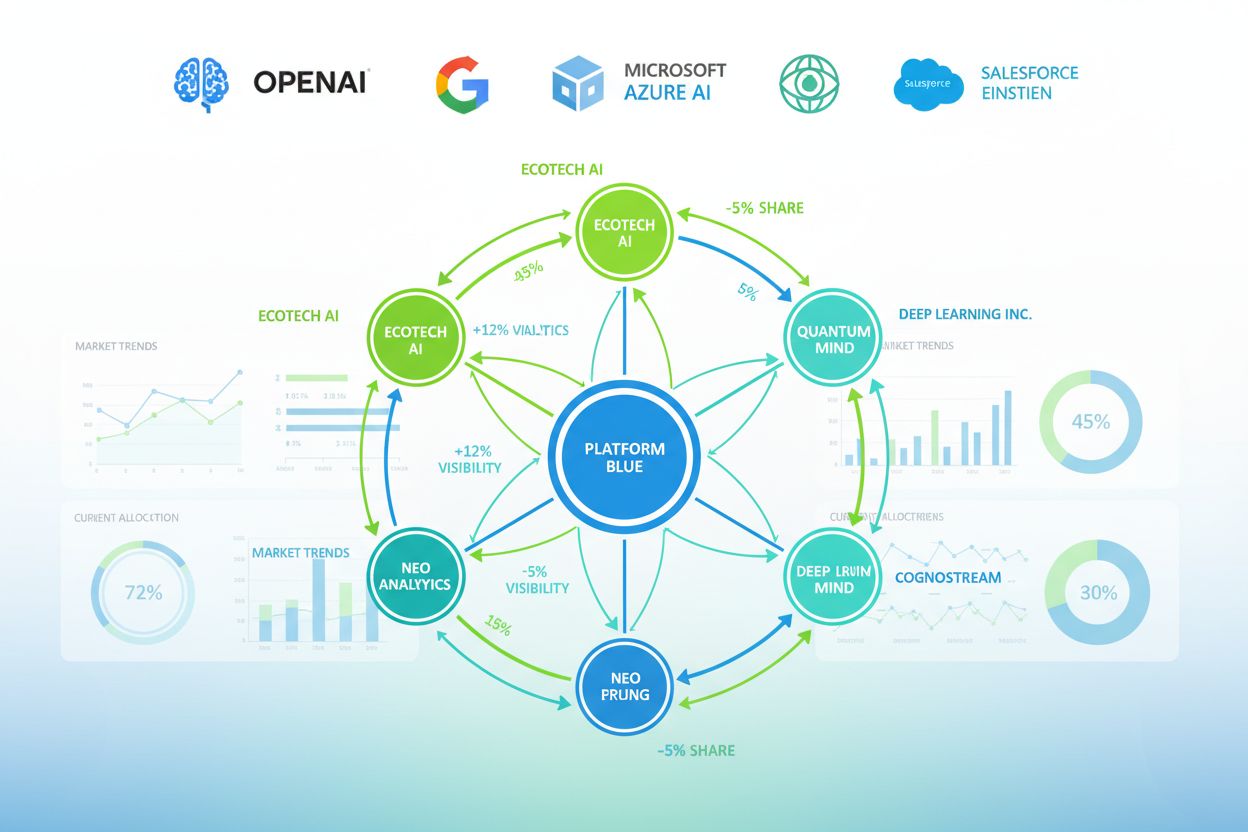AI market share shifts visualization showing competitive redistribution between brands