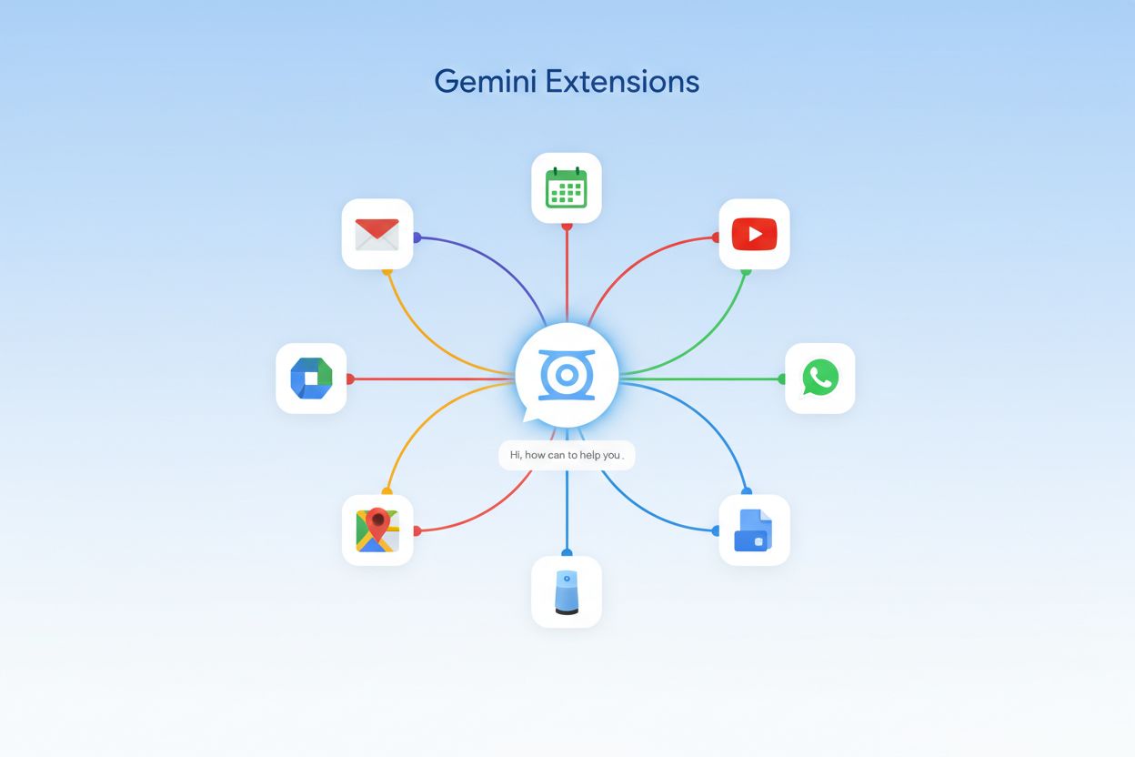 Gemini Extensions ecosystem showing multiple integrated services