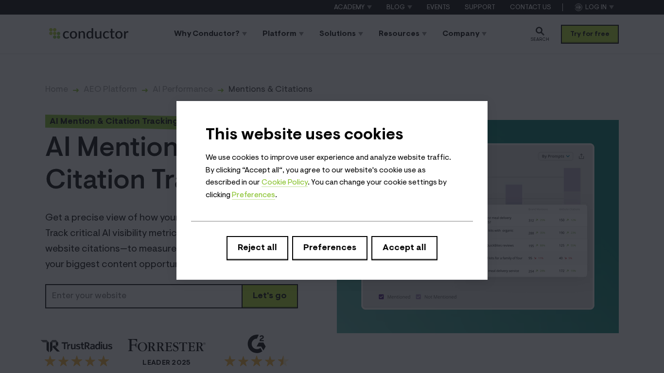 Conductor AI Citation Tracking Platform