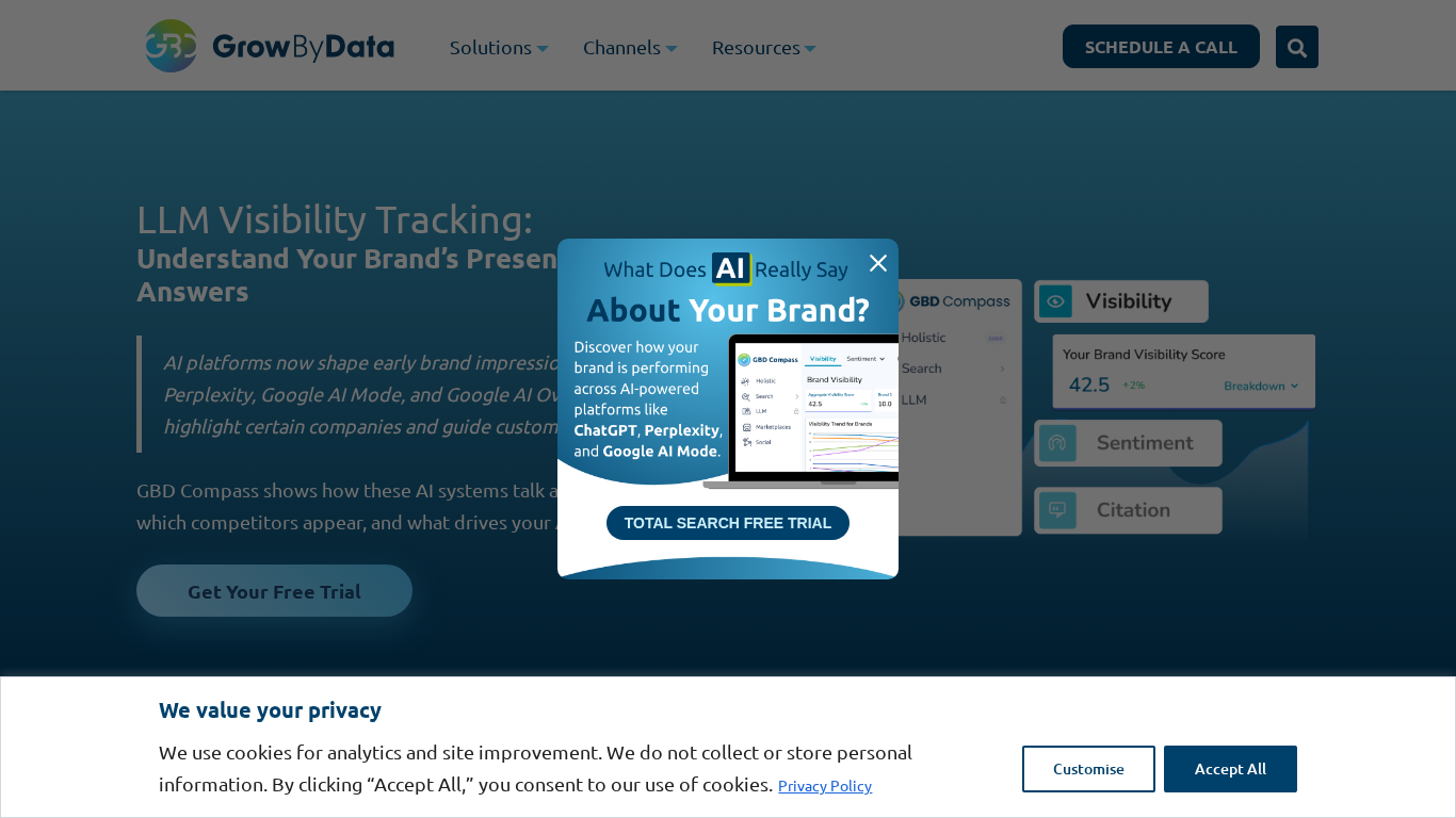 GrowByData LLM Intelligence platform for competitive analysis