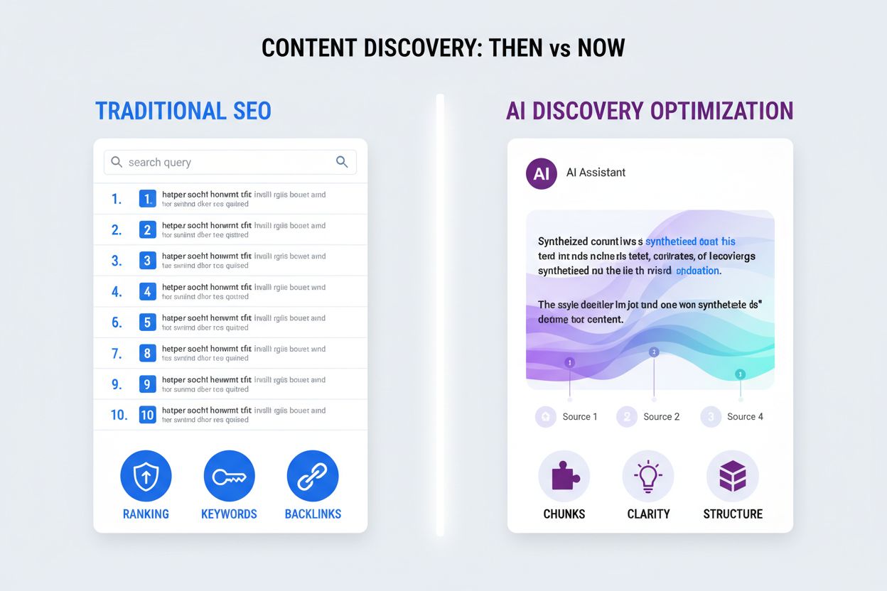 Comparison of Traditional SEO vs AI Discovery Optimization