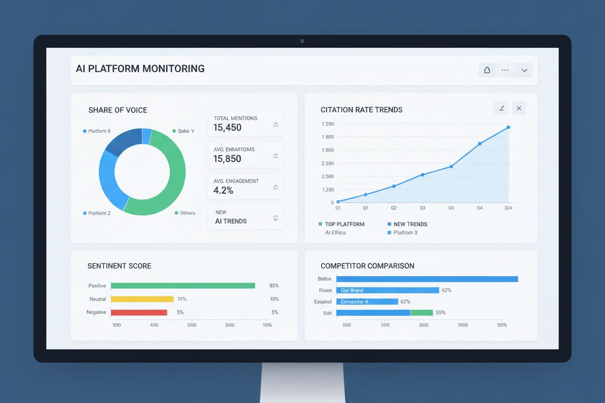 AI visibility monitoring tools comparison dashboard